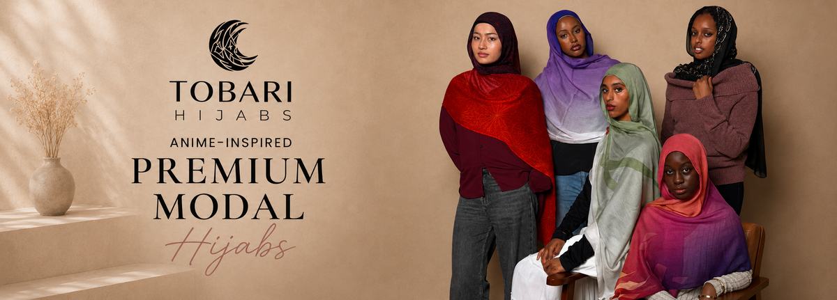 Women wearing 100% premium modal hijabs from Tobari